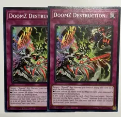 2x Yugioh! DoomZ Destruction DOOD-EN074 DOOM OF DIMENSIONS COMMON PREORDER NM - Image 1