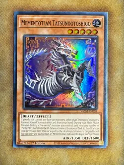 Yugioh MEMENTOTLAN TATSUNOOTOSHIGO VASM-EN003 Super Rare 1st Ed NM - Image 1
