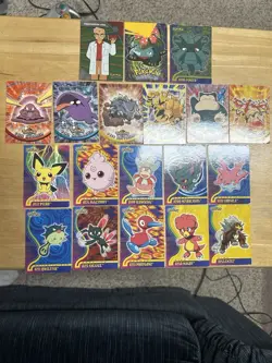 Pokemon Topps 19 Card Lot Holo Foil Professor Oak Pineco Moltres Entei Magby - Image 1