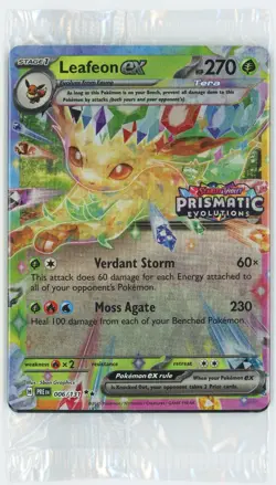 Leafeon ex 006/131 Prismatic Evolutions Stamped Surprise Box Promo Card SEALED - Image 1
