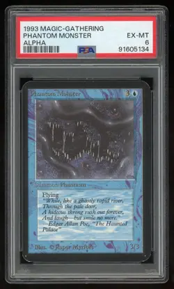 1993 MTG Magic the Gathering Card Alpha Phantorm Monster PSA 6 TCG - Image 1