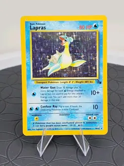 Pokemon Card Lapras Fossil Set 10/62 Holo 1999-2000 Holo Rare Great Condition - Image 1