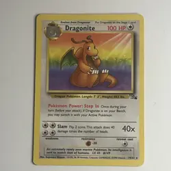 Pokemon TCG Dragonite Fossil Card 19/62 Regular Rare, Non-Holo Near Mint - Image 1