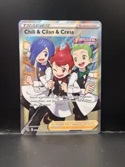 Pokemon TCG Chili And Cilan And Cress Fusion Strike 258/264 Card | Near Mint - Image 1