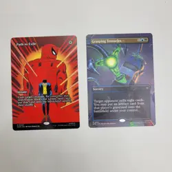 Path to Exile FULL ART MTG Spiderman Magic Card Marvel plus Grasping Tentacles - Image 1