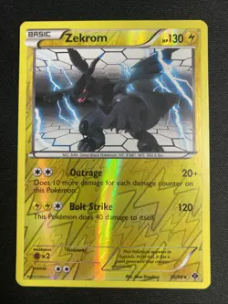 Pokemon Card ZEKROM BW Next Destinies 50/99 Reverse Holo Rare NM Condition - Image 1