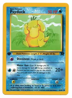 Pokemon Card: Psyduck 65/82 1st Edition Team Rocket Set Rare! NM - Image 1