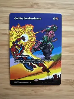 MTG Borderless Alt. Art Goblin Bombardment x1 Mythic Spider-Man NM Low S&H - Image 1