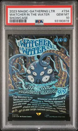 2023 MTG TALES OF MIDDLE-EARTH SHOWCASE #734 THE WATCHER IN THE WATER PSA 10 - Image 1