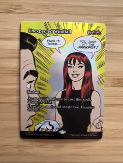 x1 Unexpected Windfall - Foil - Borderless M MTG Marvel Universe M/NM, English - Image 1