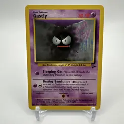 Gastly 75/130 Pokemon TCG 2000 Original Base Set 2 Common Regular Unlimited NM - Image 1