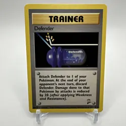 Trainer Defender 109/130 Pokemon 2000 Original Base Set 2 Regular Uncommon NM - Image 1