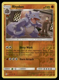 Rhydon Reverse Holo 94/214 SM - Unbroken Bonds Pokemon - Image 1