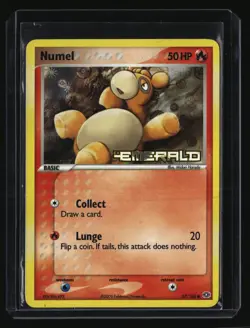 Pokemon NUMEL 57/106 (Stamped Reverse Holo) Emerald - NM/Near Mint - Image 1
