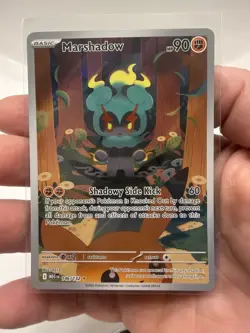 Pokemon Marshadow 146/132 Mega Evolution Illustration & LT Surge’s Bargain 185 - Image 1