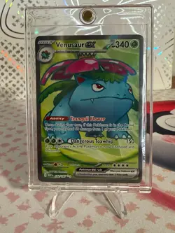 Pokemon Venusaur ex 182/165 Scarlet & Violet 151 Ultra Rare Full Art Holo NM - Image 1
