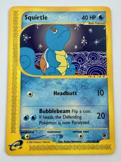 Pokemon TCG Squirtle Expedition 132/165 Regular Common 2002 LP - Image 1