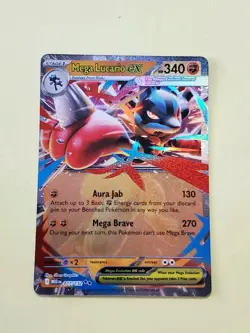 Mega Lucario EX 077/132 Double Rare Full Art Pokemon TCG Mega Evolution - Image 1