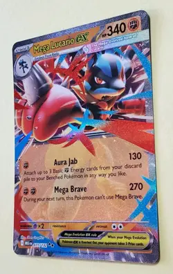 Mega Lucario EX 077/132 Double Rare Full Art Pokemon TCG Mega Evolution - Image 2