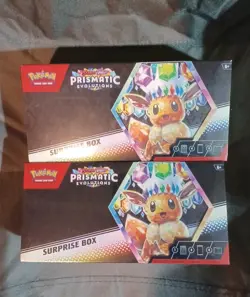 LOT OF 2 Pokemon Scarlet Violet Prismatic Evolutions Surprise Box NEW SEALED - Image 1