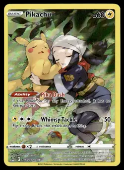 2022 Sword & Shield Series - Lost Origin - Trainer Gallery Pikachu Rare - Image 1