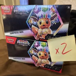Pokemon TCG Scarlet & Violet Prismatic Evolutions Surprise Box (LOT OF 2) NEW - Image 1