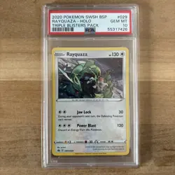 Pokemon TCG Rayquaza SWSH029 Blister Holo Black Star Promo PSA 10 - Image 1