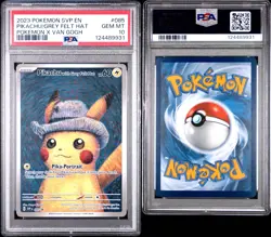 PIKACHU WITH GREY FELT HAT 085 POKEMON X VAN GOGH PROMO PSA 10 POKEMON CARD - Image 5