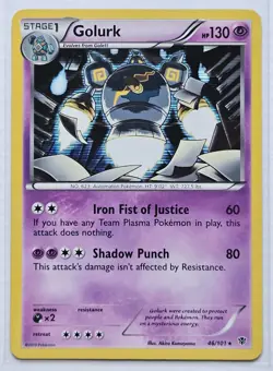 GOLURK 46/101 Plasma Blast Pokemon card - Hyper Rare NM - Image 3