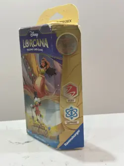 Disney Lorcana Into the Inklands Starter Deck Trading Card Game Ruby Sapphire - Image 4