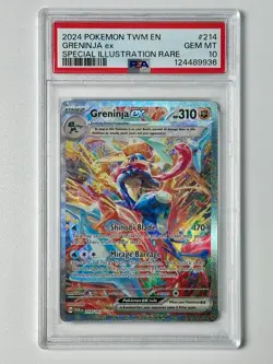 GRENINJA EX 214/167 TWILIGHT MASQUERADE PSA 10 POKEMON CARD - Image 1