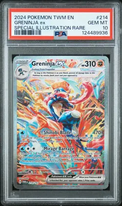 GRENINJA EX 214/167 TWILIGHT MASQUERADE PSA 10 POKEMON CARD - Image 3