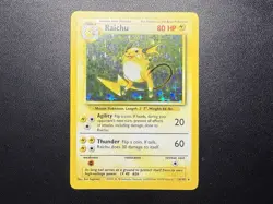Pokemon TCG Raichu Base Set Holo Unlimited Rare Card 14/102 - Image 3