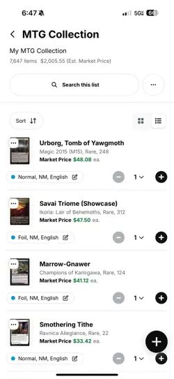 Personal maginc the gathering collection. over 7,000 cards - Image 1