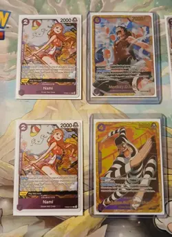 One Piece Tcg PRB-02 Purple Card Lot Of 7. Luffy Secret Rare, Nami, Charlotte. - Image 2