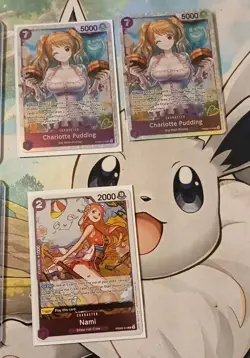One Piece Tcg PRB-02 Purple Card Lot Of 7. Luffy Secret Rare, Nami, Charlotte. - Image 4