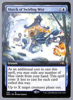 March of Swirling Mist - Extended Art - 447 - Kamigawa: Neon Dynasty (NEO) MTG - Image 1