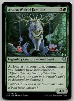 Anara, Wolvid Familiar U Commander Legends 214 NM - Image 1