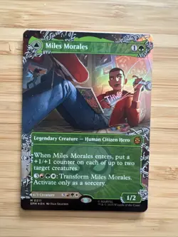 Foil Miles Morales (borderless) (211) M/NM Magic MTG Marvel's Spider-man - Image 1