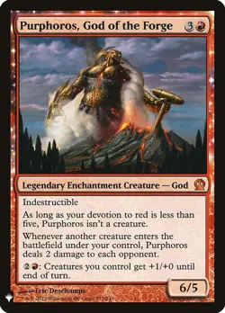 Purphoros, God of the Forge, #THS-135, mtg, The List, Mythic, Near Mint - Image 1