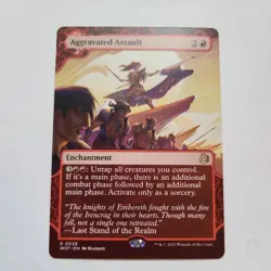 Magic the Gathering - Aggravated Assault - Wilds of Eldraine Enchanting Tales NM - Image 1
