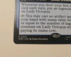 MTG Lady Octopus, Inspired Inventor 252 Rare Reg Extended Art Marvel Spider-Man - Image 2