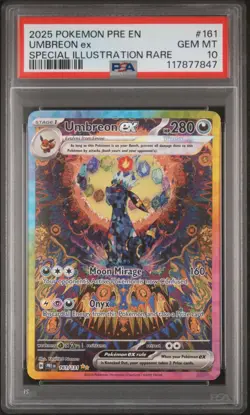 2025 POKEMON PRE EN-PRISMATIC EVOLUTIONS #161 UMBREON EX PSA 10 - Image 1