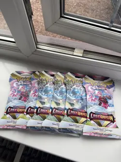 Pokemon TCG Sword & Shield Lost Origin Sleeved Booster Pack x6 - Image 1