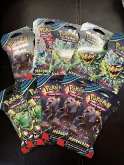 Pokemon TCG Twilight Masquerade Sleeved Booster Pack Lot Of 10 - Image 1