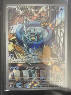 Pokemon Squirtle TCG 148/142 Stellar Crown Illustration Rare - Image 1