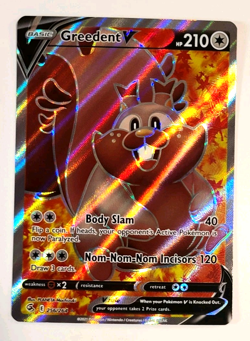 Near Mint - Greedent V 256/264 Fusion Strike Sword & Shield FULL ART Pokemon TCG - Image 1