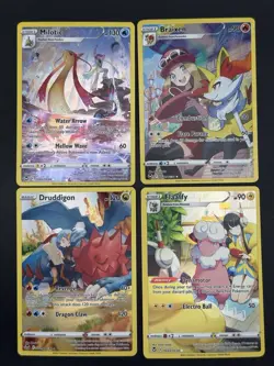 Pokemon SWSH12: Silver Tempest TG LOT Milotic, Druddigon, Flaaffy, Braixen X4 - Image 1