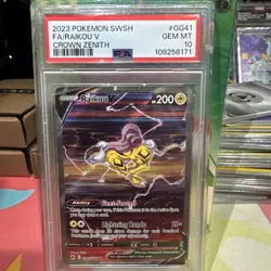 FA/RAIKOU V - 2023 POKEMON SWSH - #GG41 - CROWN ZENITH - PSA 10 GEM MINT - - Image 1