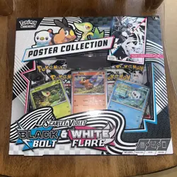 Pokemon TCG: Black Bolt & White Flare Unova Poster Collection - Factory Sealed - Image 1